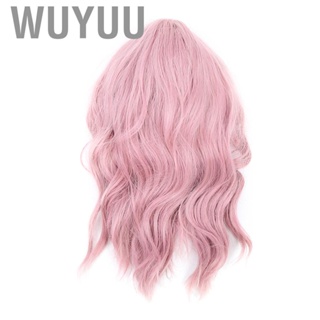 Wuyuu LC210-1 Curly Wavy Wig Pink Pastel Short Bob Synthetic Wigs Cosplay Costume