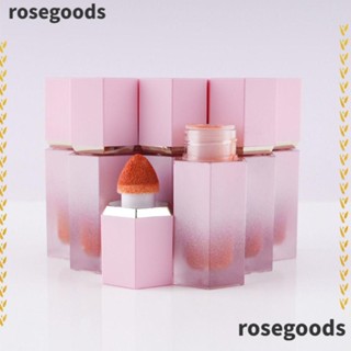 Rosegoods1 บลัชออนปัดแก้ม แบบพกพา ติดทนนาน สําหรับแก้ม และริมฝีปาก