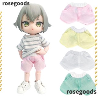 Rosegoods1 กางเกงขาสั้น ผ้าฝ้าย แฟชั่น อุปกรณ์เสริม สําหรับตุ๊กตา DIY