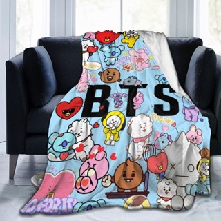 【พร้อมส่ง】 Bt21 ผ้าห่มสักหลาด นุ่ม สบาย อบอุ่น สําหรับโซฟา ห้องนอน ห้องนั่งเล่น เหมาะกับเด็ก ผู้ใหญ่