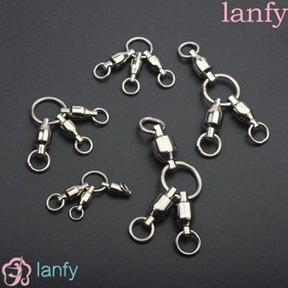 Lanfy ตัวเชื่อมต่อสามทาง แบริ่งบอล 3 ทาง สเตนเลส ความเร็วสูง น้ําหนักเบา รับน้ําหนักได้มาก สําหรับตกปลา 3 ชิ้น