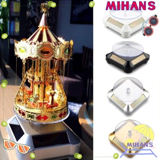 Mih ขาตั้งแสดงเครื่องประดับ พลังงานแสงอาทิตย์ 360° แท่นวางจานหมุนอัตโนมัติ แบบหมุนได้