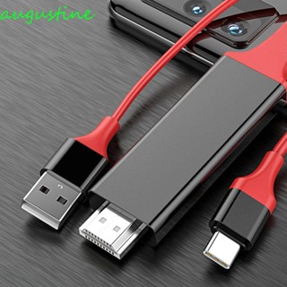 Augustine สายเคเบิลแปลง Type C HDMI ตัวผู้ เป็นตัวเมีย สําหรับโปรเจคเตอร์ทีวี HDMI เป็น HDMI USB-C 4K HDMI