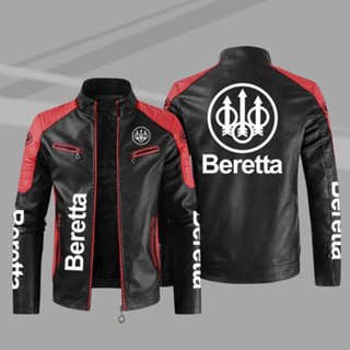 Beretta LOGO Jacket Windbreaker Motorcycle Cycling Leather Jacket Long Sleeve Thin Rainproof Jacket