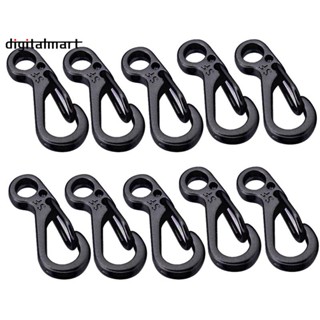 10 ชิ้น / ล็อต Mini SF สปริงกระเป๋าเป้เข็มกลัดปีนเขา Carabiners EDC พวงกุญแจตั้งแคมป์ขวดตะขอพาราคอร์ดเอาตัวรอดเกียร์ - สีดํา