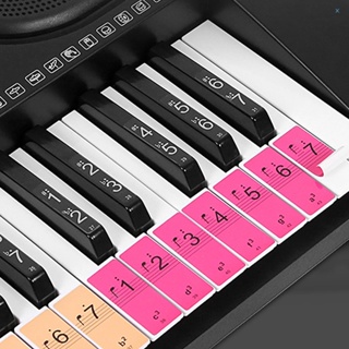 Toolwe สติกเกอร์ติดคีย์บอร์ดเปียโน สําหรับผู้เริ่มต้น 88 61 54 คีย์