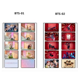 10X Kpop BTS Bangtan Boys HD Photo New Album Crystal Card Sticker Clearance sale