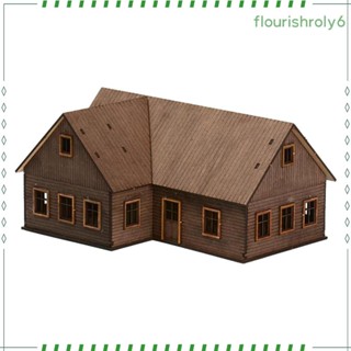 [flourishroly6] ของเล่นตัวต่อ รูปบ้านทิวทัศน์ สเกล Oo 3D สไตล์ยุโรป 1/72 DIY สําหรับฉากโต๊ะทราย