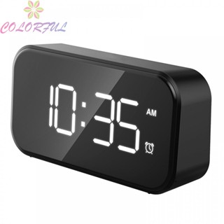 【COLORFUL】LED Bedside Clock Rechargeable 4.9x1.4x2.6 In Alarm Clock Digital Alarm Clock