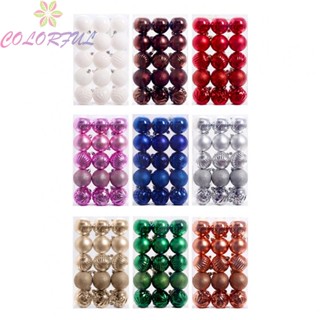 【COLORFUL】Ball Ornaments Ornaments 30Pcs/set For Holiday Wedding Party Brand New