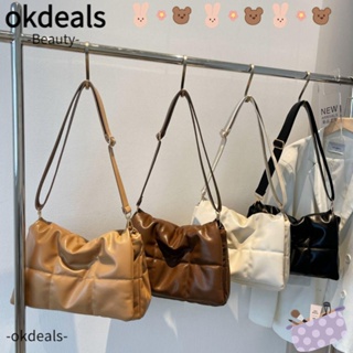 Okdeals กระเป๋าสะพายข้าง หนัง Pu ทรงเมสเซนเจอร์