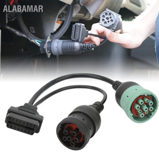 ALABAMAR OBD2 รถบรรทุกสาย OBDII 16Pin หญิง 6pin J1708 9pin J1939 Splitter Y สายสแกนเนอร์วินิจฉัยสำหรับรถบรรทุกรถยนต์