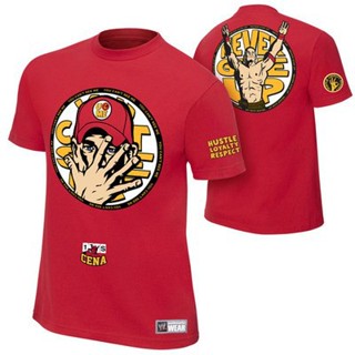 2023 เสื้อยืดผ้าฝ้ายฤดูร้อน เสื้อยืดผ้าฝ้ายพิมพ์ลายขายดี John Cena U Cant C Me Red T-Shirt