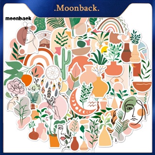 &lt;moonback&gt; สติกเกอร์ กันน้ํา ลายการ์ตูน สไตล์โบฮีเมียน ทนทาน สําหรับติดตกแต่งแล็ปท็อป กระเป๋าเดินทาง สเก็ตบอร์ด โทรศัพท์ 50 ชิ้น