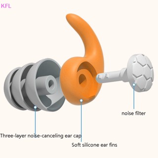 (KFL) ที่อุดหู ป้องกันเสียงรบกวน กันน้ํา ป้องกันเสียงรบกวน สําหรับว่ายน้ํา