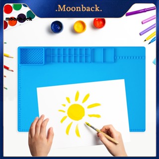 &lt;moonback&gt; แผ่นรองวาดภาพกราฟฟิตี ยืดหยุ่น พื้นผิวเรียบ สําหรับเด็ก