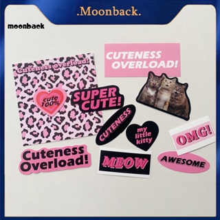 &lt;moonback&gt; สติกเกอร์ กันน้ํา ลายการ์ตูนแมว กระต่าย กราฟฟิตี้ ความหนืดสูง สําหรับตกแต่งสมุด แล็ปท็อป