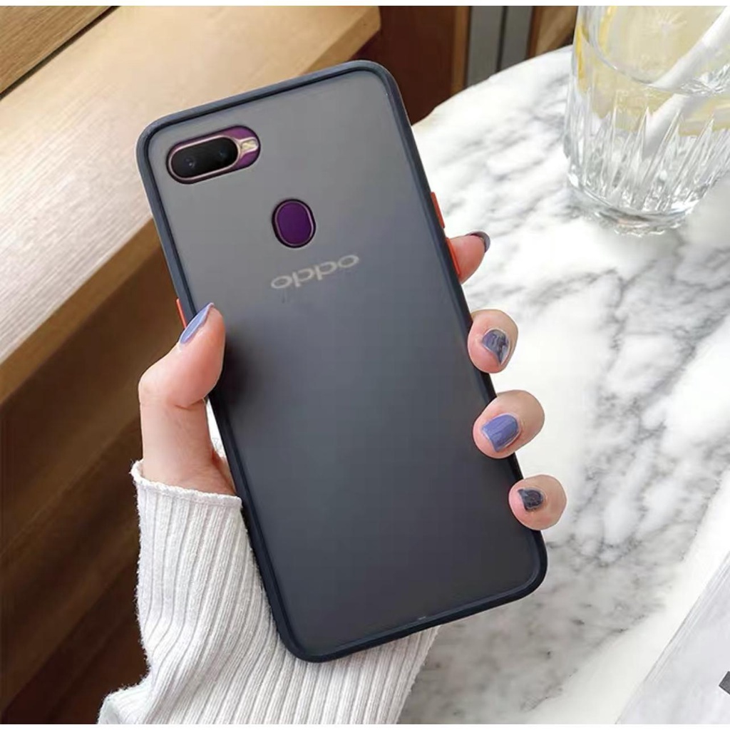 เคส OPPO A12 สำหรับออปโป้ ขอบสีผิวด้าน กันกระแทก นิ่ม TPU Case