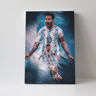 Messi ภาพวาดผ้าใบ ตกแต่งผนังบ้าน โปสเตอร์ศิลปะ ของขวัญสําหรับเด็กผู้ชาย และเด็กผู้หญิง ห้องนอน