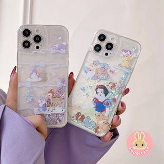 เคสโทรศัพท์มือถือแบบนิ่ม มีทรายไหล แต่งกลิตเตอร์ ระยิบระยับ ลายกระต่ายกวางน่ารัก สําหรับ Xiaomi Redmi 9T K60 K50 K40 K30 Pro Ultra Poco F5 X5 Pro M4 Pro 5G X3 GT X2 F3 M3 Pro