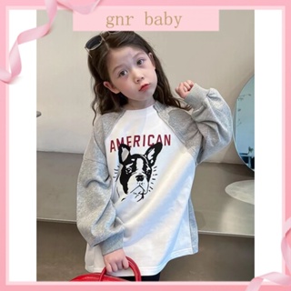 🍓GNR BABY🍋เสื้อกันหนาวแขนยาว เปิดไหล่ ลายการ์ตูน สําหรับเด็กผู้หญิง อายุ 3-12 ปี