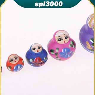 ชุดตุ๊กตารัสเซีย Matryoshka แฮนด์เมด สีสันสดใส สําหรับเด็กผู้หญิง 1/2/3