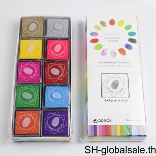 แสตมป์หมึก 1/2 20 สี สําหรับตกแต่งสมุดภาพ DIY