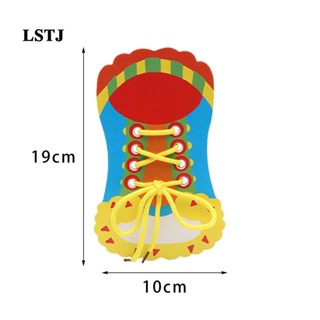 [Lstjj] เชือกผูกรองเท้า ของเล่นเสริมการเรียนรู้ สําหรับเด็กวัยหัดเดิน 10 ชิ้น