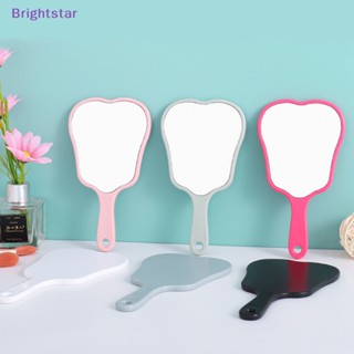 Brightstar ใหม่ กระจกแต่งหน้า รูปพัด ขนาดเล็ก พร้อมที่จับ สําหรับร้านสปา