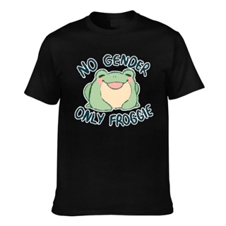 [S-5XL] เสื้อยืดคอกลม ผ้าฝ้าย 100% พิมพ์ลายกบ NO GENDER ONLY FROGGIE สไตล์ฮิปฮอป สําหรับผู้ชาย ไซซ์ 4XL 5XL