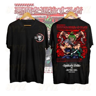 Demon Slayer Anime T Shirt Cotton Cartoon Bootleg Shirt Trendy Sports_03