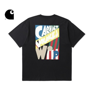 Carhartt WIP เสื้อยืด แขนสั้น พิมพ์ลายโลโก้ คลาสสิก สําหรับผู้ชาย 231006เค