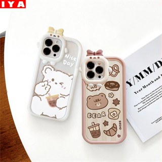 เคสโทรศัพท์มือถือ ลายหมีชานมไข่มุกน่ารัก สําหรับ OPPO A17 A57 2022 A15 A16 A16K A54 A53 A12 A5S A7 A3S A11k A31 A52 A92 A94 A93 A37 F9 A1K Reno 5 A76 A96 A36