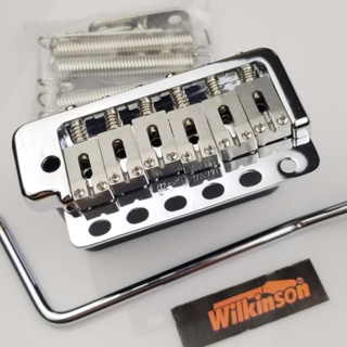 Mai-(จัดส่งรวดเร็ว) Wilkinson WVP6 Chrome silver ST สะพานสายกีตาร์ไฟฟ้า ระบบลูกคอ + อานสแตนเลส ผลิตในเกาหลี