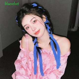 Bluevelvet กิ๊บติดผม ด้านข้าง ผ้ากํามะหยี่ขนนิ่ม Y2K สไตล์เกาหลี DIY สําหรับเด็กผู้หญิง