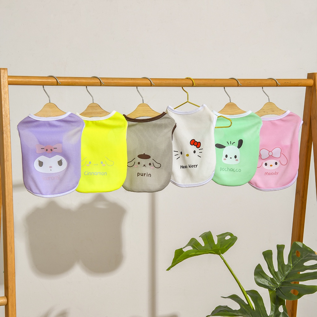 เสื้อผ้าสัตว์เลี้ยง พิมพ์ลาย Sanrio Series Coolommy ระบายอากาศ สีแคนดี้ สําหรับสุนัข แมว