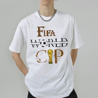 QG2022 FIFA World Cup Football Streetwear Top Loose Men T-shirt Tees