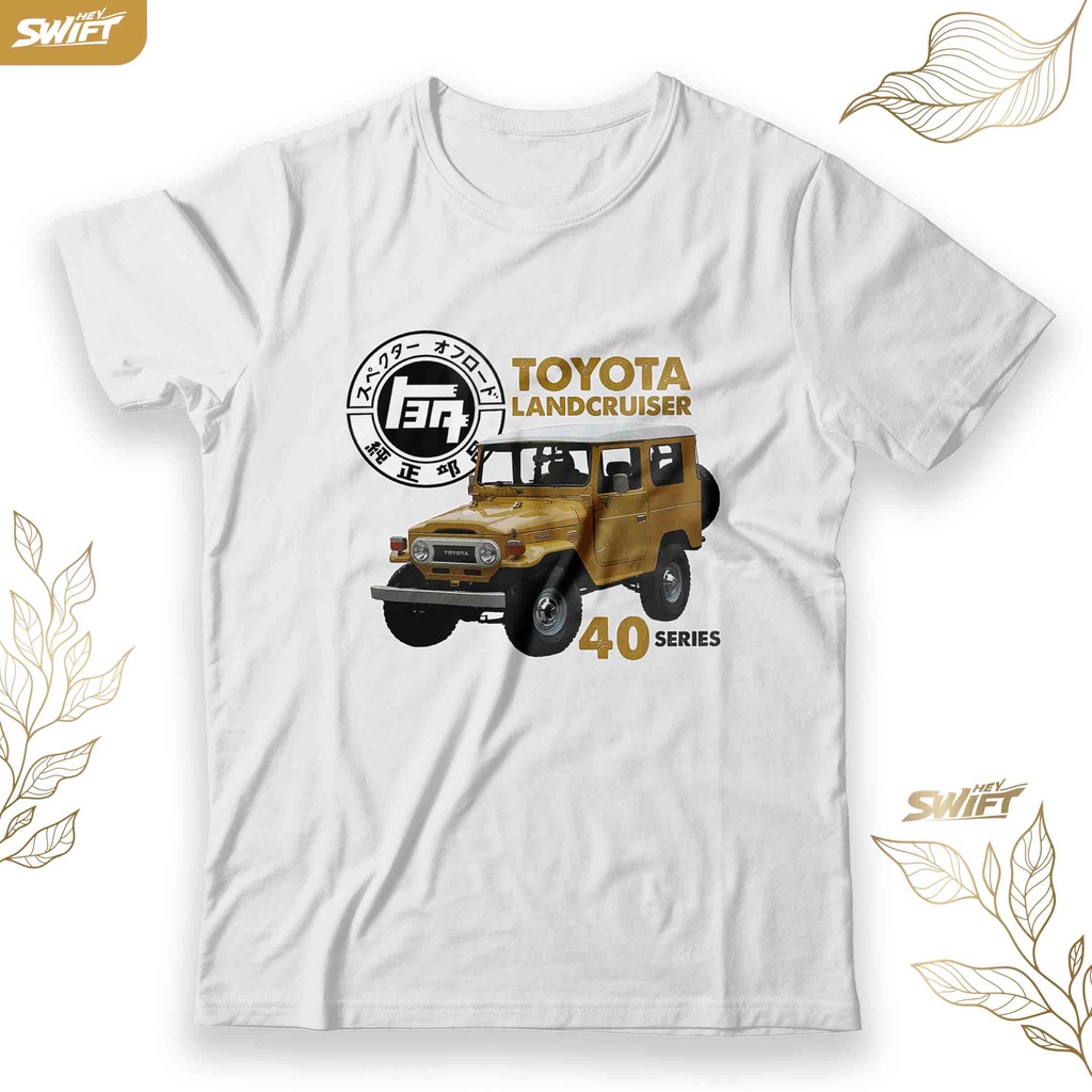 QCเสื้อยืดสีเหลือง ลาย Toyota Landcruiser FJ40 FJ-40 FJ 40land สไตล์วินเทจ
