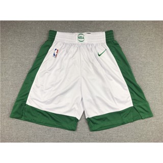 【10 สไตล์】กางเกงขาสั้นบาสเก็ตบอล NBA Boston Celtics สีขาว สีเขียว 2021