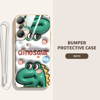 เคสโทรศัพท์มือถือ ซิลิโคนนิ่ม TPU ลายการ์ตูนกระต่าย ไดโนเสาร์ 3D พร้อมสายคล้อง สําหรับ infinix Hot 20 4G X6826 X6826B X6826C Hot 20S X6827