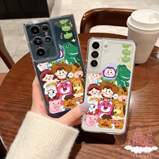 เคสโทรศัพท์มือถือ ซิลิโคนนิ่ม กันกระแทก กันรอยกล้อง ลายการ์ตูน Toy Story สําหรับ Samsung Galaxy S23 Ultra S22 FE S21 S20 Plus A30 A03 Core