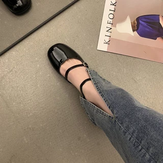[เดินทางมาถึงภายใน 2 วัน] 70%OFF ลดล้างสต็อก size 35-39 รองเท้าแมรี่เจน 🍑 รองเท้าแตะผู้หญิง jk นุ่ม สบาย แดง ดำ