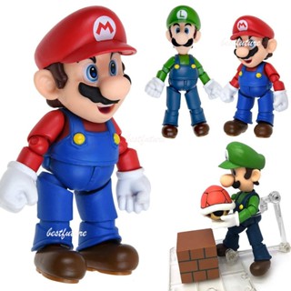 Shf โมเดลฟิกเกอร์ Super Mario Nendoroid Mario Luigi สําหรับตกแต่ง