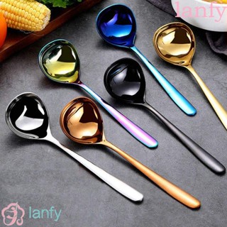 LANFY Heavy Duty Fashion Kitchen Dinnerware Creative Soup Spoon