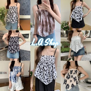 L.A Shop พร้อมส่ง เสื้อส่ยเดี่ยวผ้าชีฟองลายหลากหลายสี "6096" -C