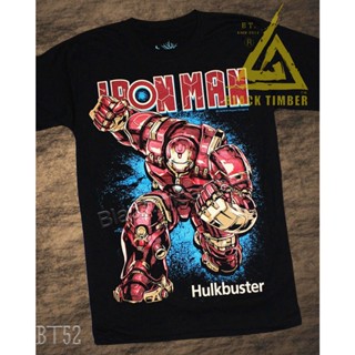 #ถูกสุด BT 52 Ironman Hulkbuster เสื้อยืด สีดำ BT Black Timber T-Shirt ผ้าคอตตอน สกรีนลายแน่น S M L XL XXL