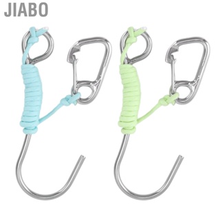 Jiabo Diving Single Hook 316 Stainless Steel Anti Lost Reef with Lanyard Glow in The Dark for Underwater Scuba