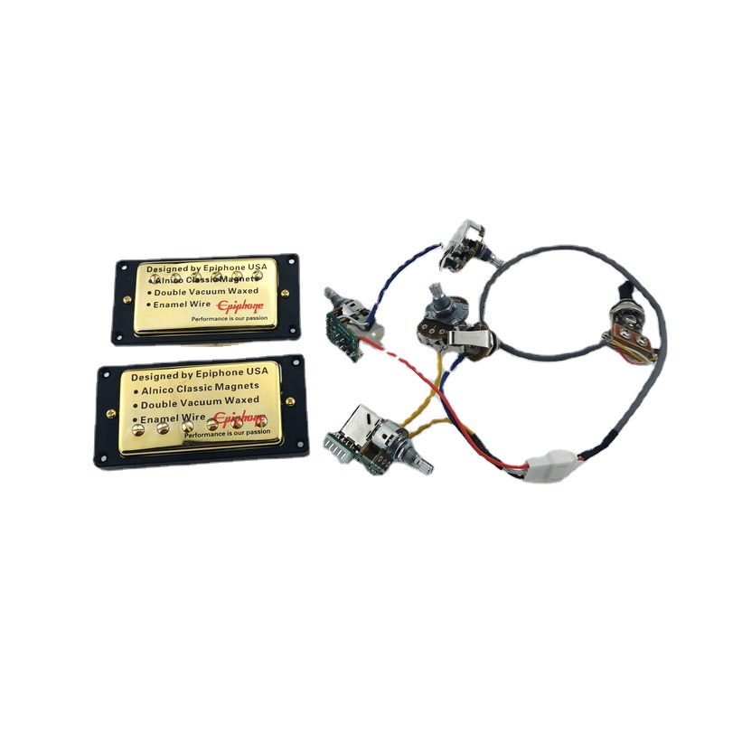 BD- 1 ชุด LP มาตรฐานคอและสะพานกีตาร์ไฟฟ้า Humbucker รถกระบะ Pro สายไฟสําหรับ EPI