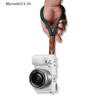 Myriadu สายคล้องข้อมือ ผ้าฝ้ายถัก ทรงกลม สําหรับกล้องดิจิทัล Leica SLR