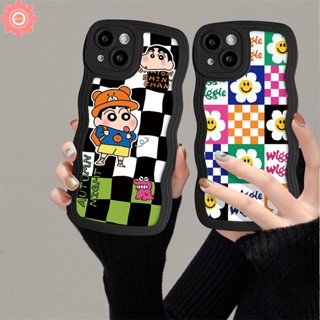 เคสโทรศัพท์มือถือ แบบนิ่ม ลายการ์ตูนชินจัง หน้ายิ้ม สําหรับ Redmi 12C 10A 9T A1 9A 10C 10 9 A1+ 9C NFC Note 11 8 9 10 Pro Max 10s 11s Mi 11T Pro POCO X3 NFC Pro M3 เคส